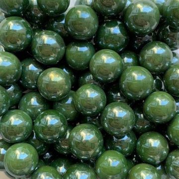 Dunkelgrüne Perle 16mm