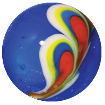 Pfauenfeder - blau 22mm