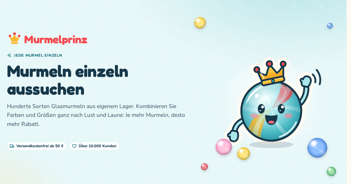 Murmeln einzeln kaufen, aus eigenem Lager